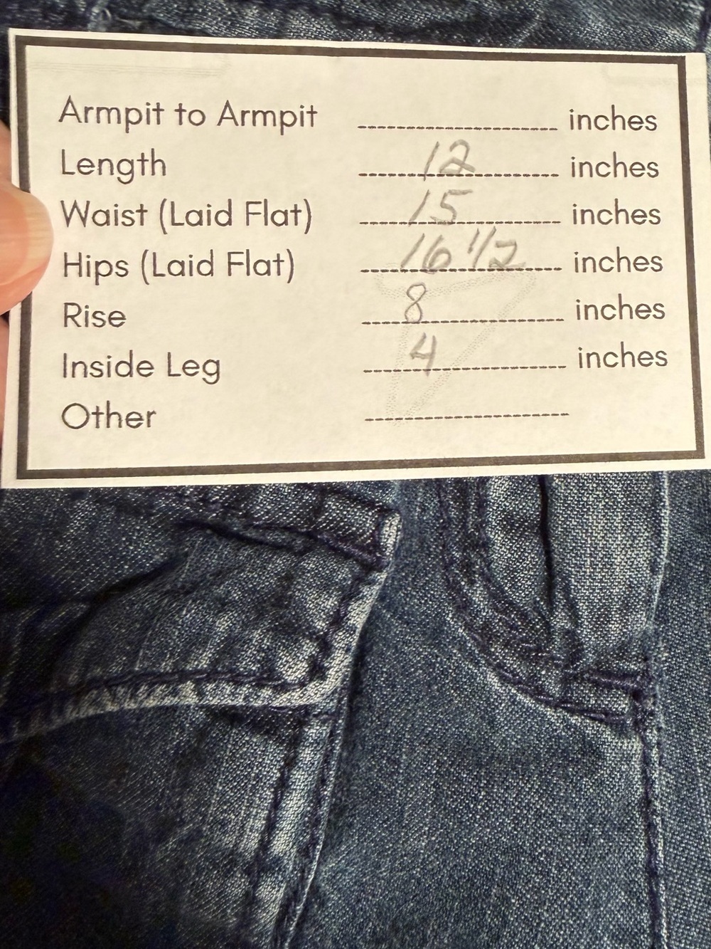 LOFT Dark Blue Jean Cargo Shorts - Picture 10 of 10